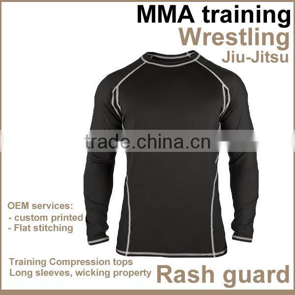 compression shirts long sleeve Sublimated printing Custom Rash Guard