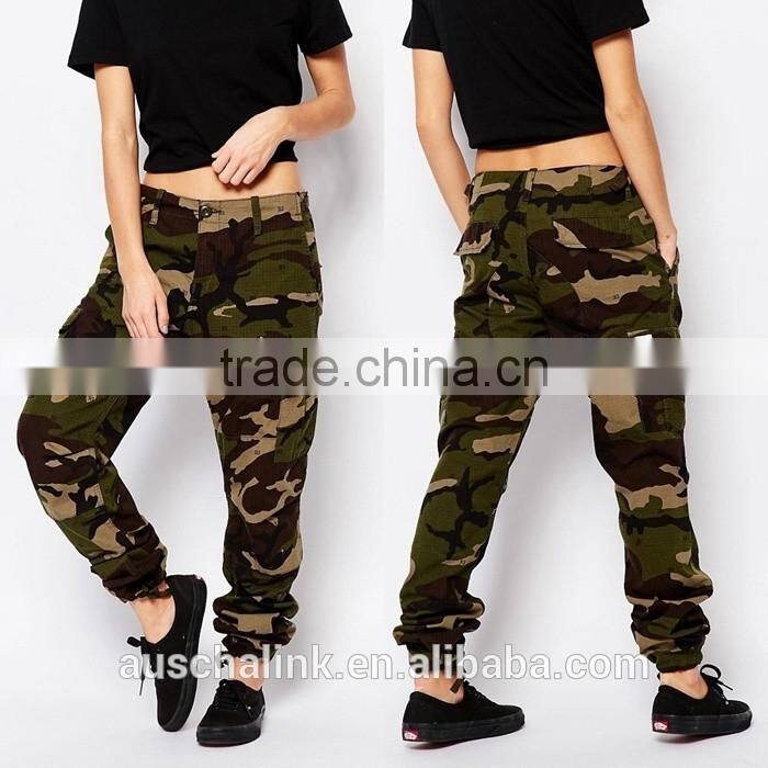 new fashion lady camouflage cargo trousers wholesale