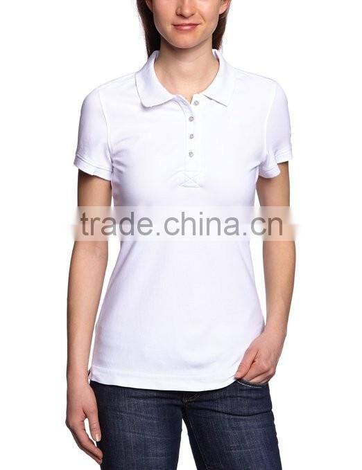 Newest wholesale plain white women polo design hot sale fashion polo