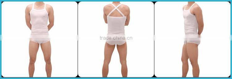 New Arrival 2014 Men Slim Stringer Vest 100% Cotton Square Collar SU15002