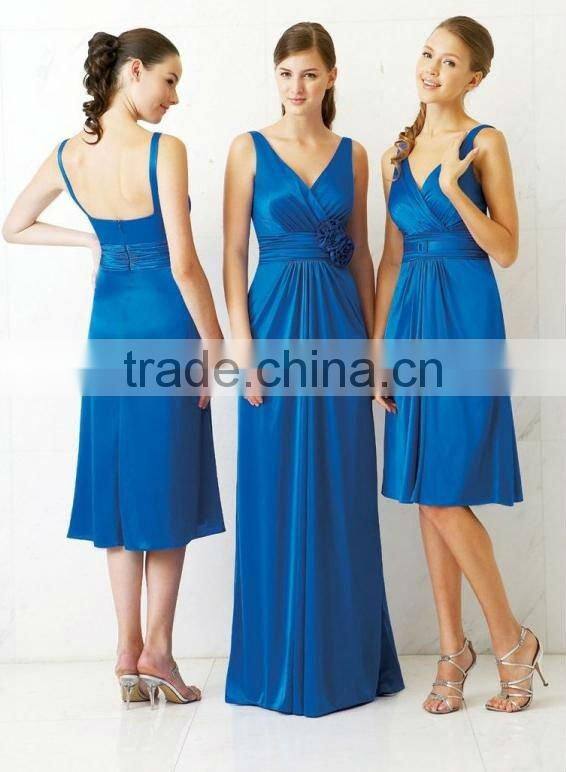 Sexy V-Neck with Ruched Bodice Maid Of Honor Dress