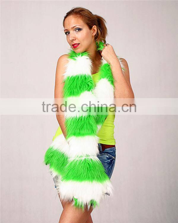 Custom fashionable boa cashmere mink fur scarf
