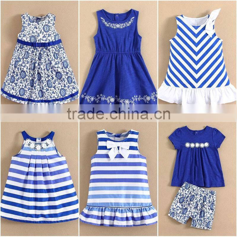 Newest Designed Plain Clothing mom and bab 2015 Summer Baby Dresses for Girls
