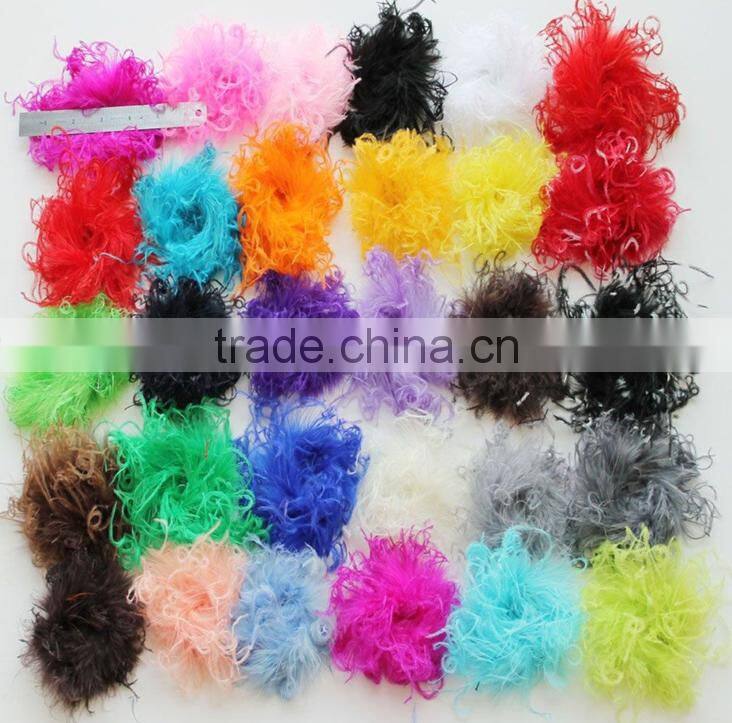 Wholesale cheap Artifical colorful ostrich feather curly boas for sale