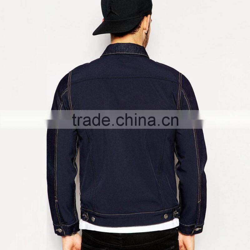 boys fancy jacket dark blue with metal button outdoor casual wear