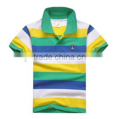 low price clothes for children fashion cheap stripe kids polo shirt wholesale