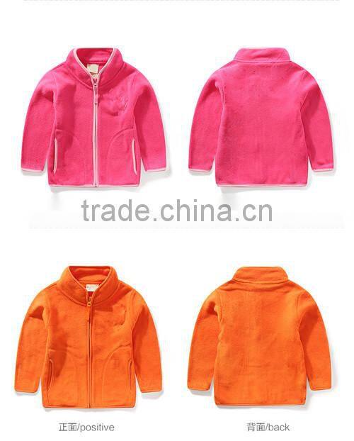 High quality zipper up plain kids hoodie with custom printing