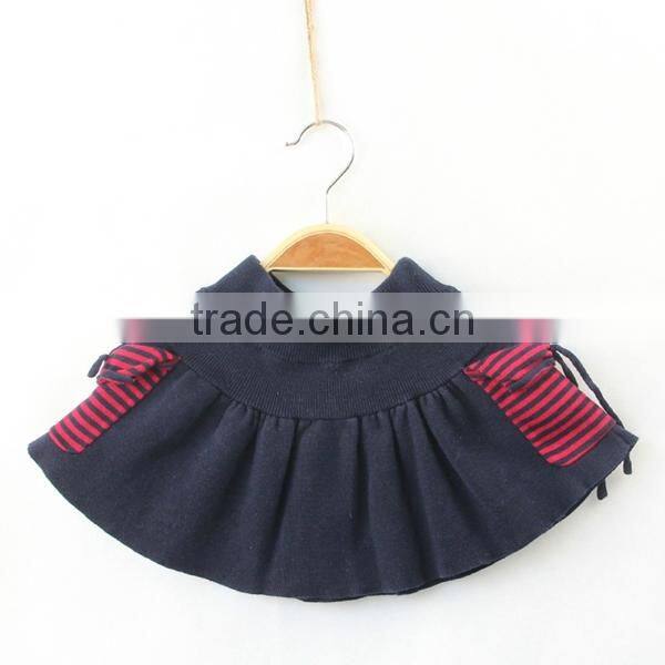 New design children's skirt two pockets kid girl mini skirt