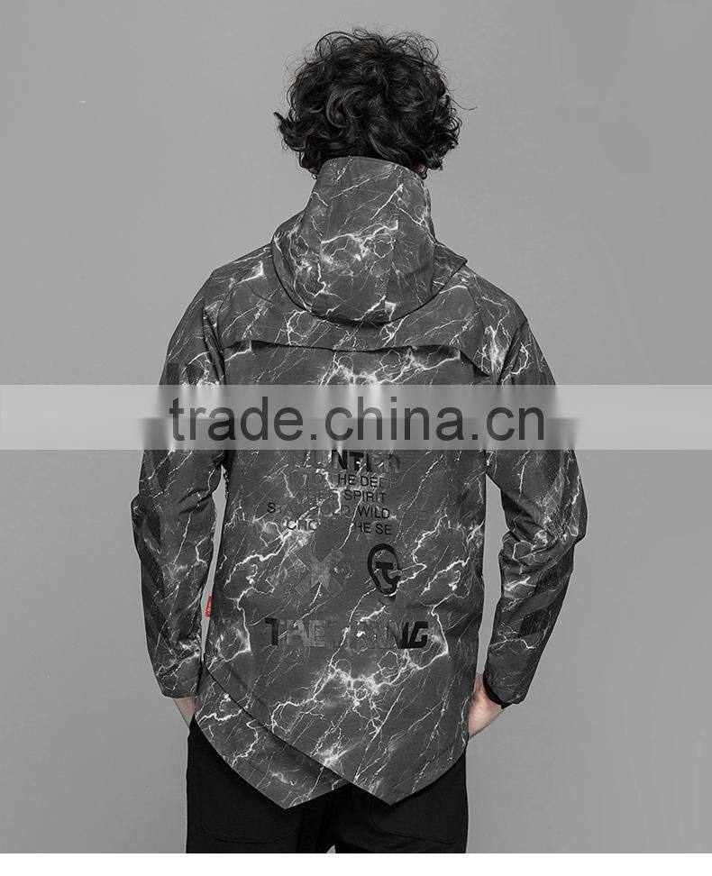wholesale mens custom printed camo windbreaker jackets