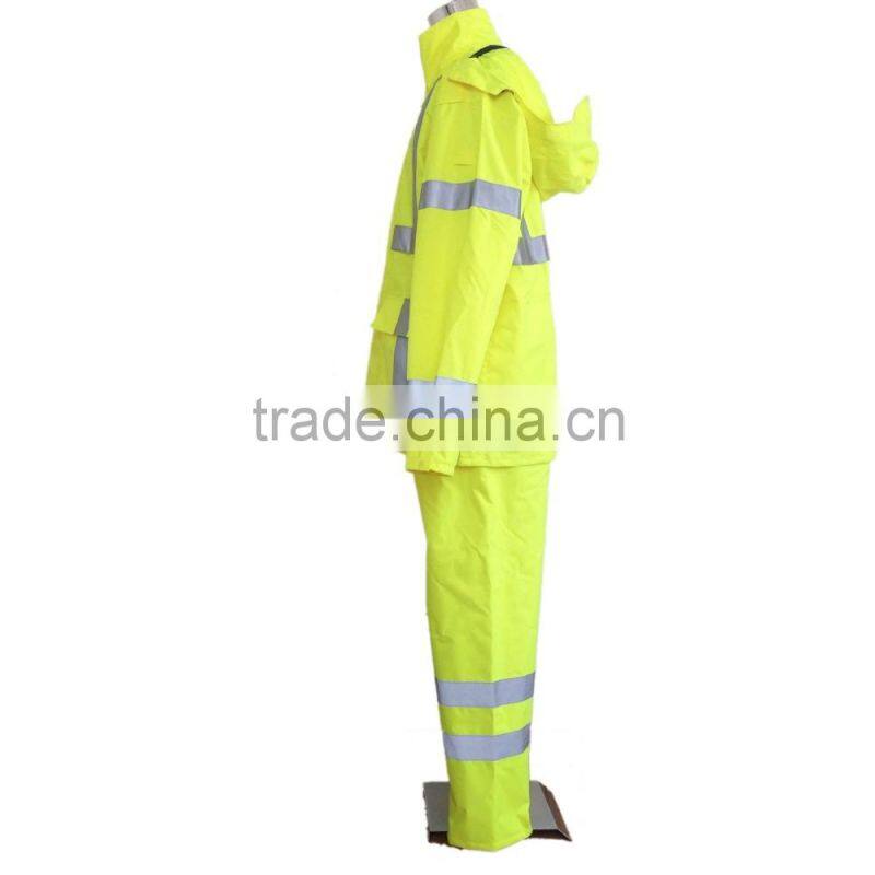 New Design Custom High Visibility Outdoor Adult Waterproof Polyester Rainwear Rain Coat