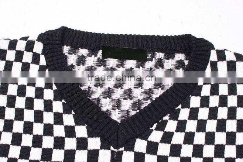 Cotton V Neck Pullover Sweater Knitting Pattern