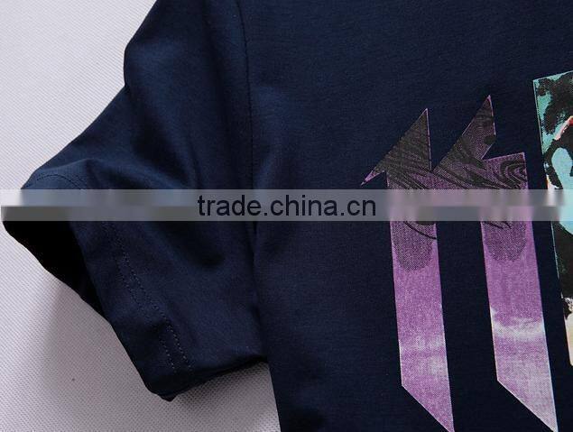 New design Comfortable Short Sleeve Organic Cotton Casual T shirt Heat Transfer Tees