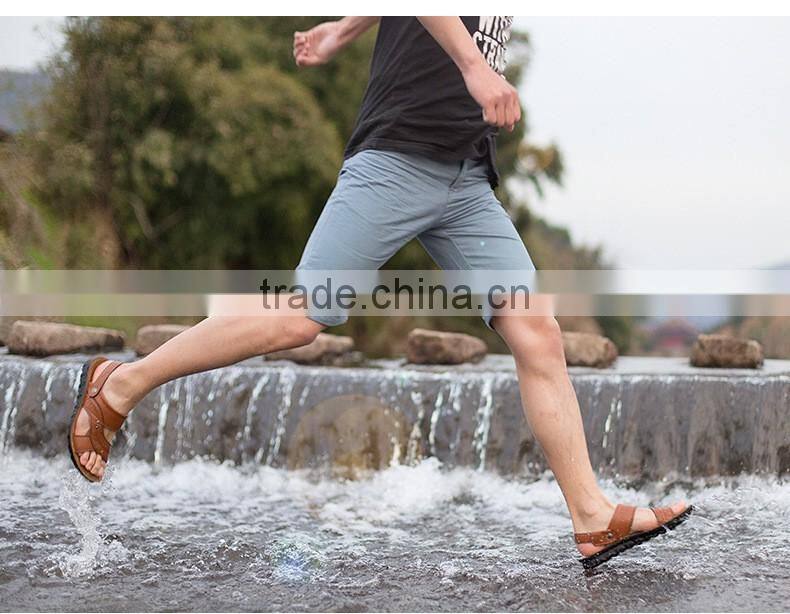 Male Sandals Men Genuine Leather Shoes Open Toe Sandals Slippers fashion Casual Shoes