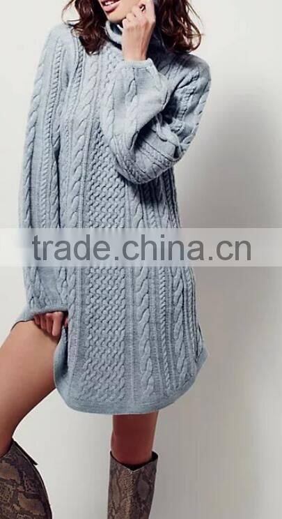 EY0887S ladies pullover knitted sweater, knit turtleneck sweater pattern pullover
