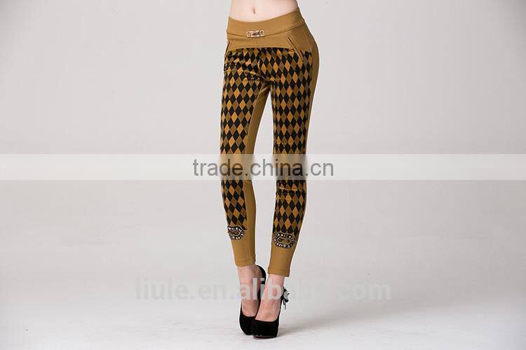 Fashional designed casual elastic waist hippie women pants