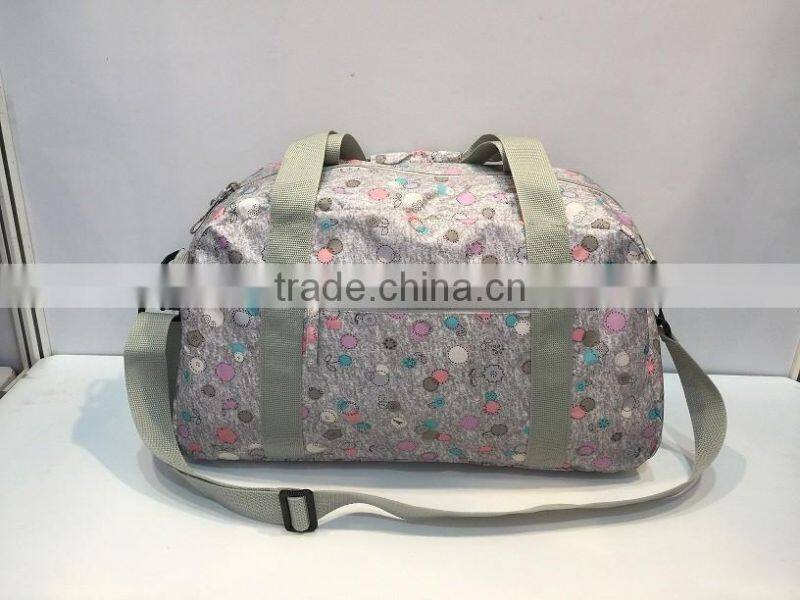 2017 hot sales wholesales custom polyester travel gym duffel sport bag