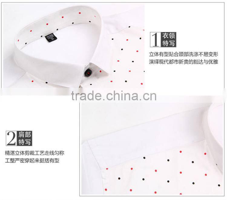 men fashion slim fit long sleeve print causal shirts