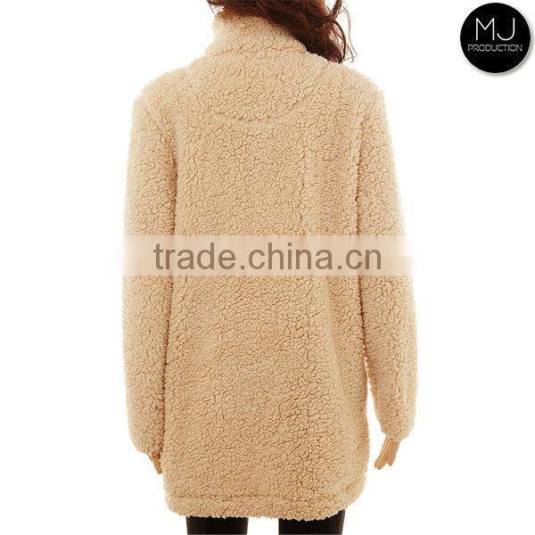Wholesale Embroidery Women Winter Foldable Fur Jacket