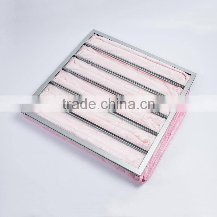 bag filter medium efficiency large air flow oil air separator pocket filter