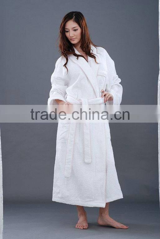 Hilton hotel bathrobe, velour bathrobe, terry bathrobe