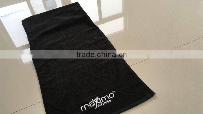 100 cotton zipper pocket customized sports towel