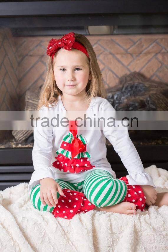 Christmas hot selling!! girl boutique pajamas baby girls 2 pcs baby gift set