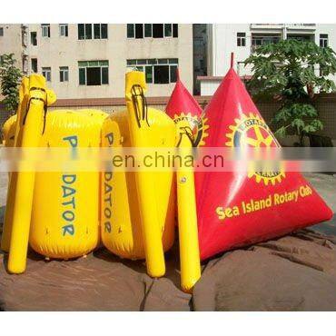 inflatable swim buoy in cube shape for water triathlons advertising