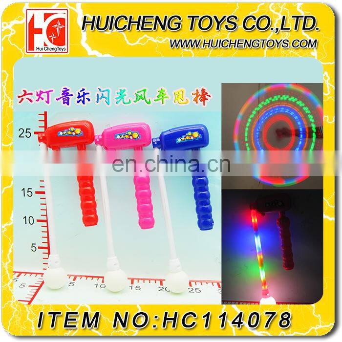 new design glow windmill wonderful color glow windmill with ECO friendly plastic abs material with EN71