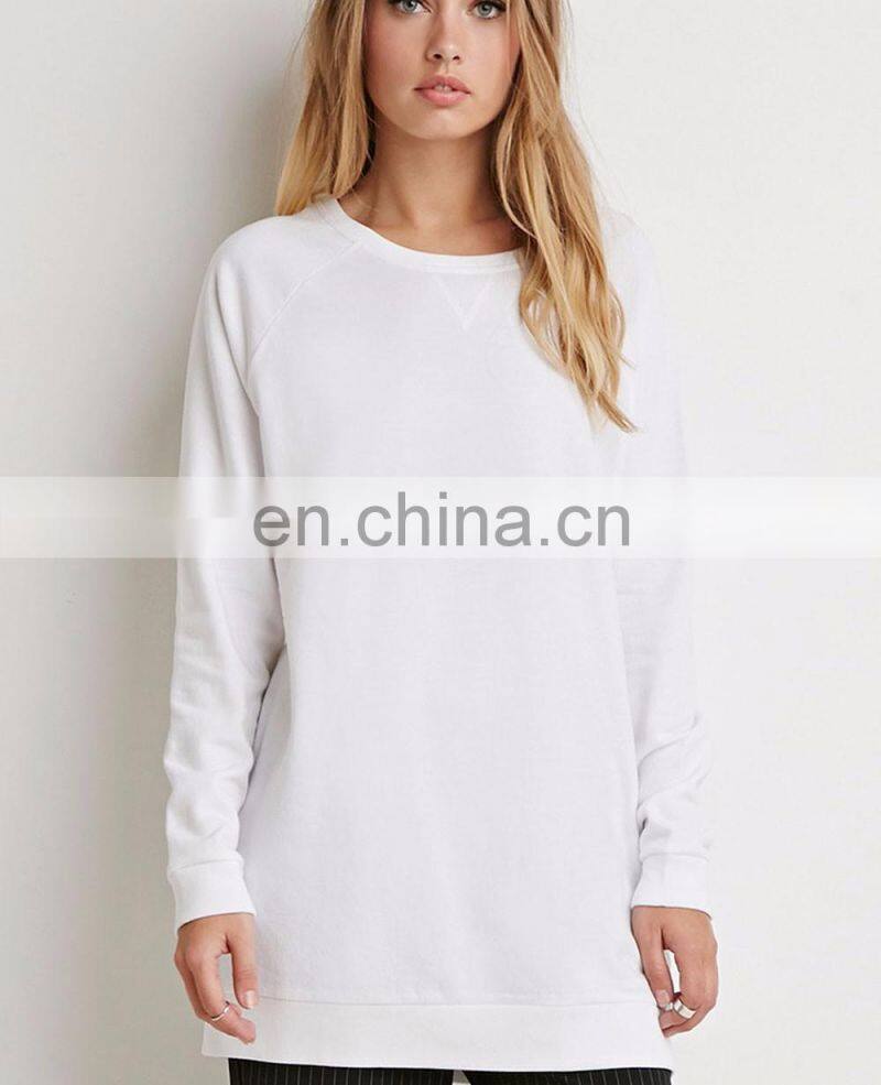 Custom pullover plain women hoodies/crewneck sweatshirt