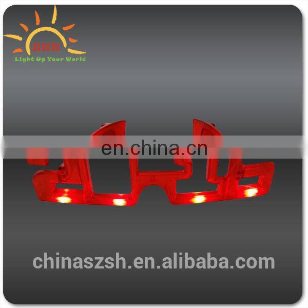 New product 2016 LED sunglasses, happy new years 2016 glasses, flashing 2016 sunglasses for home decor