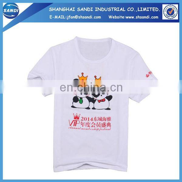 Cheap promotional logo print custom t-shirt