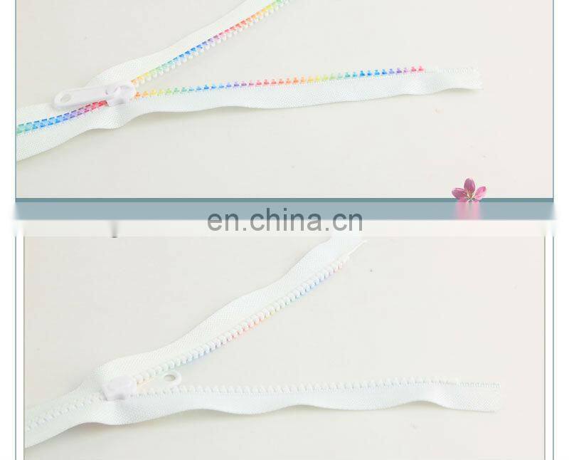 Hot Sale Colored Rainbow Teeth Printed Zipper