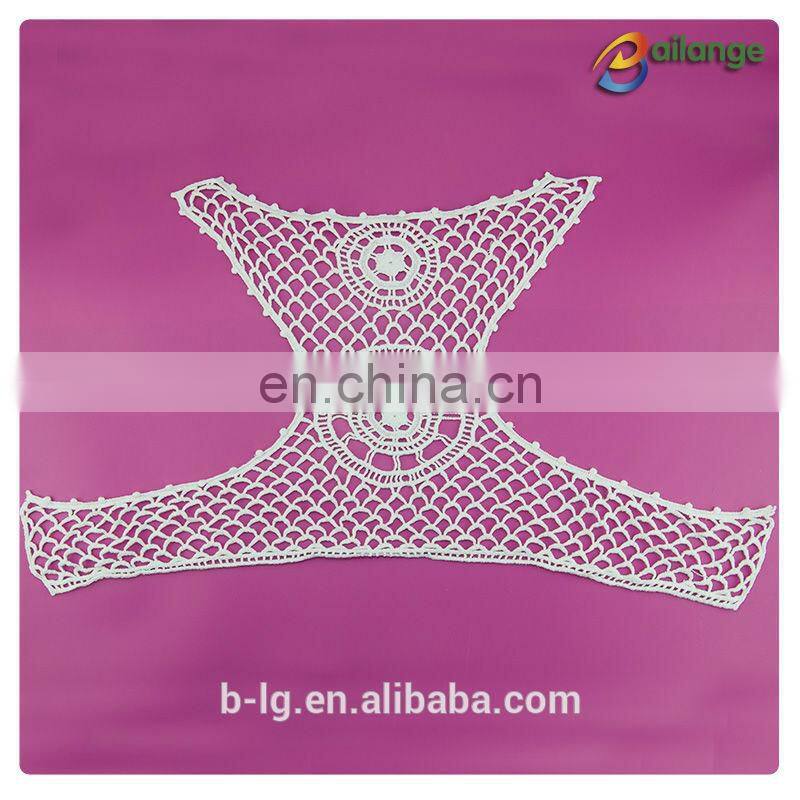 Lace Motif Embroidery lace neckline for wedding dress