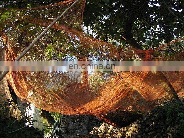 Olive tree nets made from HDPE monofilament in orange color