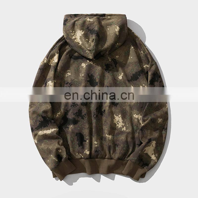 Wholesale custom plain pullover camouflage hoodie
