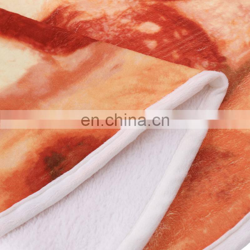Novelty Wearable Plush Fleece Throw Pizza Blanket Food Shaped Sleeping Bag Blanket for Kids and Adults