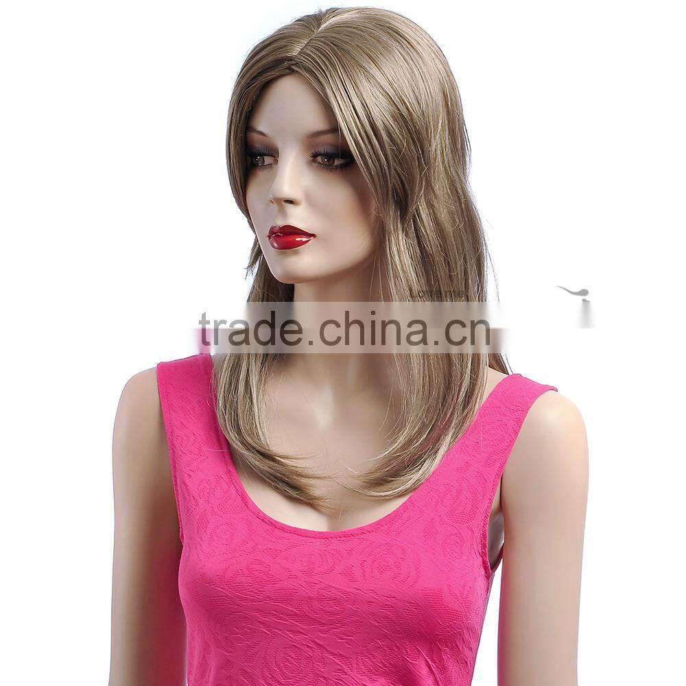 straight hair flooming face female wigs hair