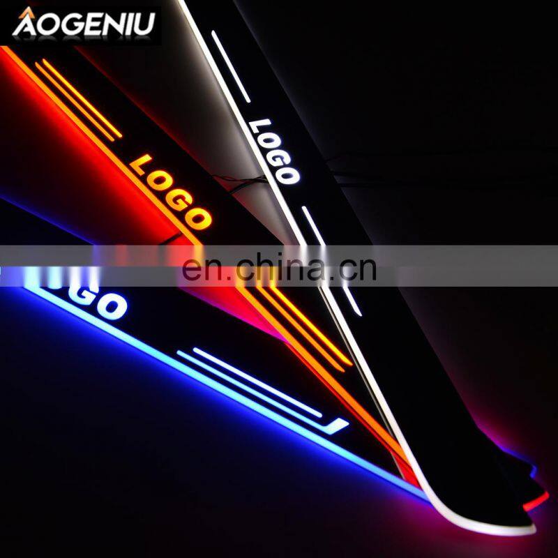 Acrylic Door Sill Scuff Plate For Hyundai Sonata 1998 - 2015 2016 2017 2018 2019 2020 Powered By Wire Car Sticker Accessories