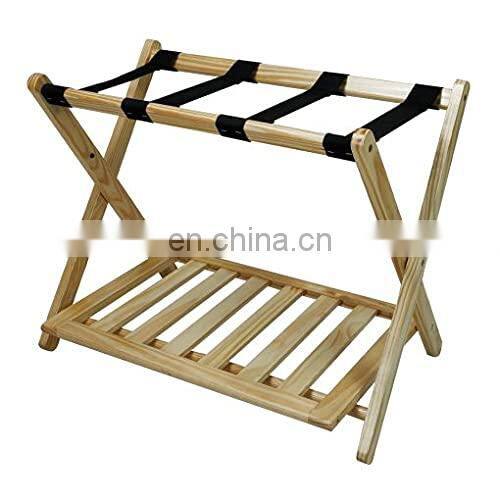 Foldable hotel luggage rack wood ,hotel wooden luggage rack
