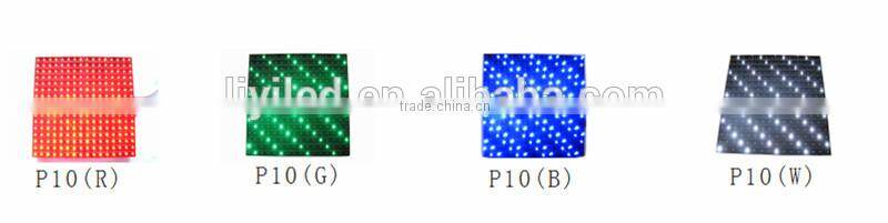 320*160mm HUB12 32*16dts amber color dip outdoor p10 led module from liyi