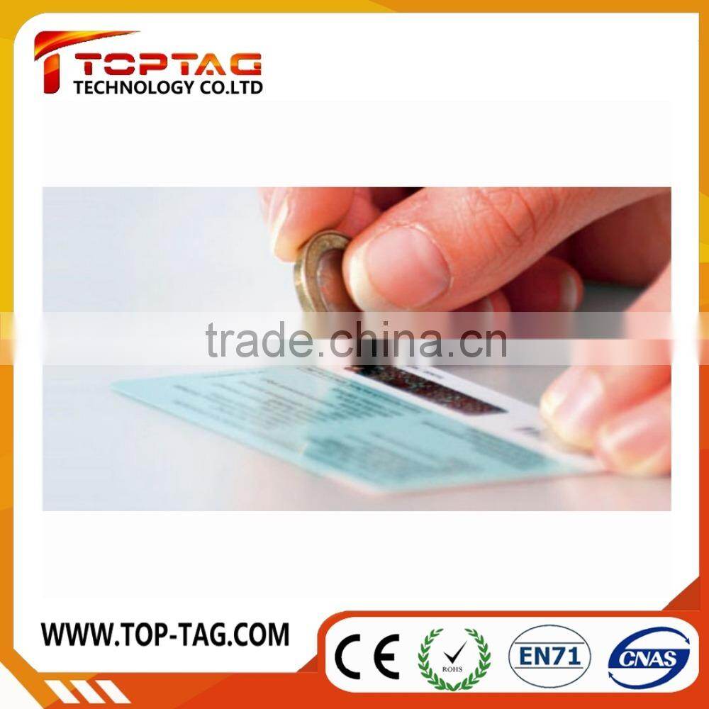 Factory price PVC scratch card printing / PVC calling card