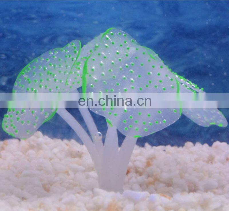 Sucker Coral Aquarium Artificial Silicone Plant With Ornament Water Landscape Decor Fish Tank Accessories