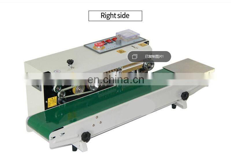 Continuous Plastic Film Bag Sealing Machine FR-770,steel wheel printing code date ,bath number printed