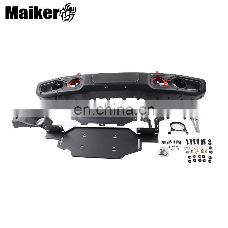 Steel 10th Anniversary Front Bumper For Jeep wrangler JL Accessories corner sensor hole open bumper