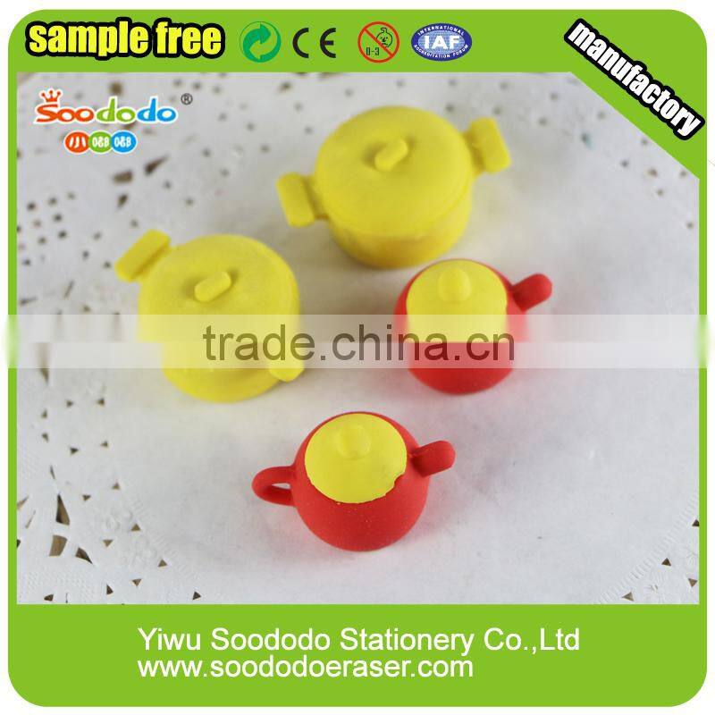 Mini teapot erasers stationery kawaii