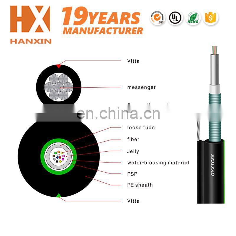 GYXTC8S Outdoor Figure 8 single loose tube aerial fiber optical cable