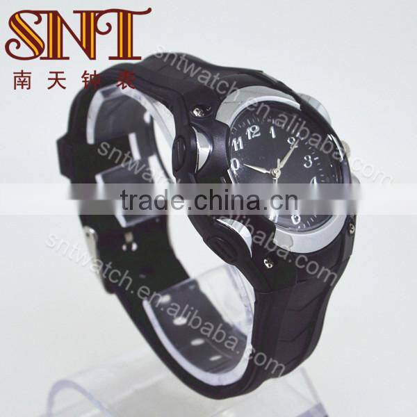 Hot sale plastic watch with black strap