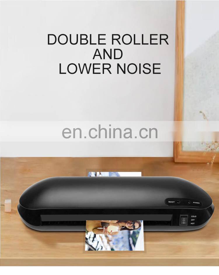 A4 A5 A6 laminator 235mm width plastic laminator hot and cold 2 roll Laminators