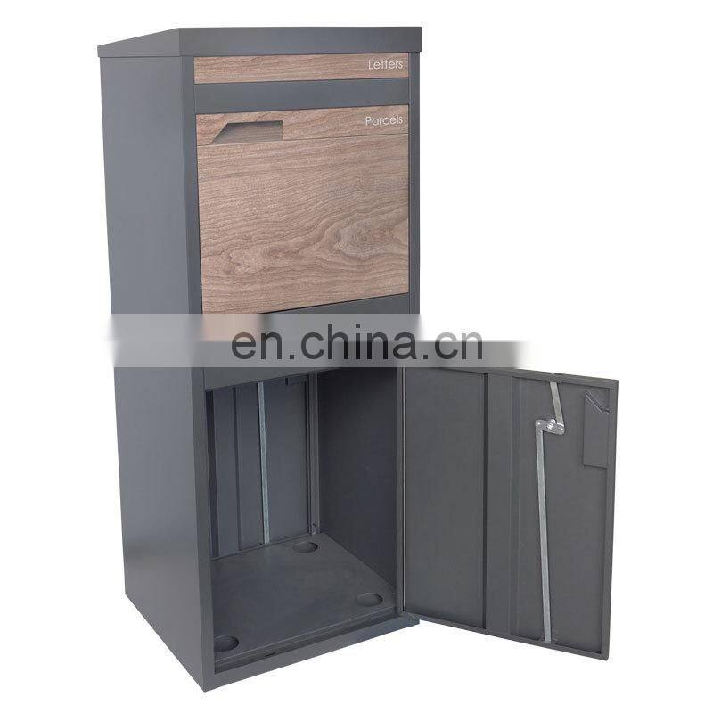 Custom design power coating free standing parcel drop box standing mail box