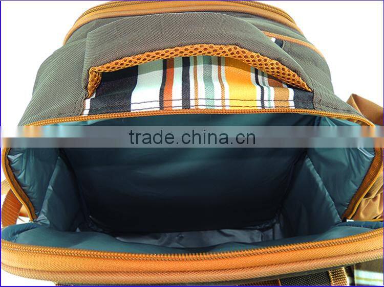 2015 oem cheap designer oxford picnic backpack bag set